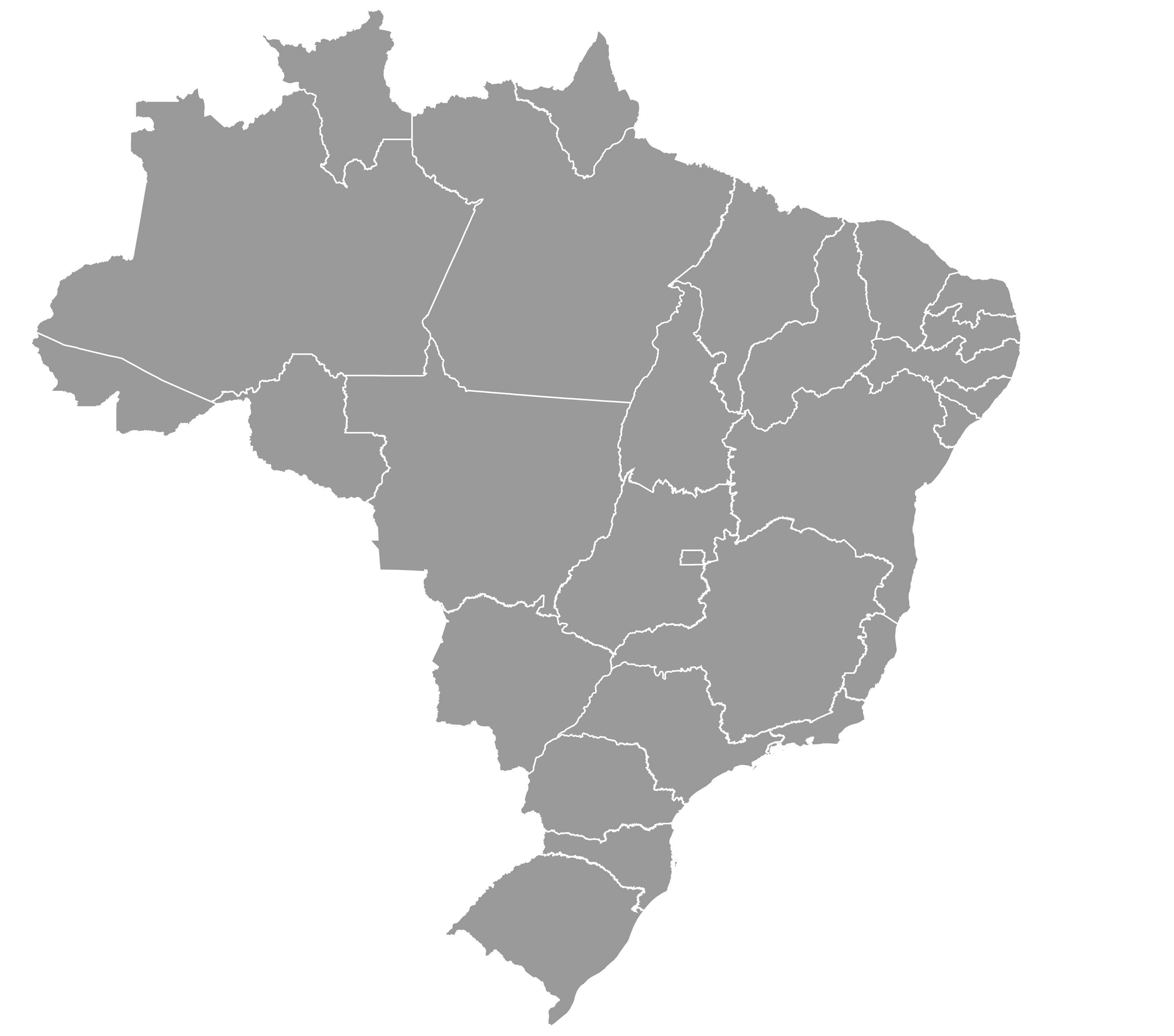 Mapa do Brasil — rede de Originárias distribuída em todas as regiões